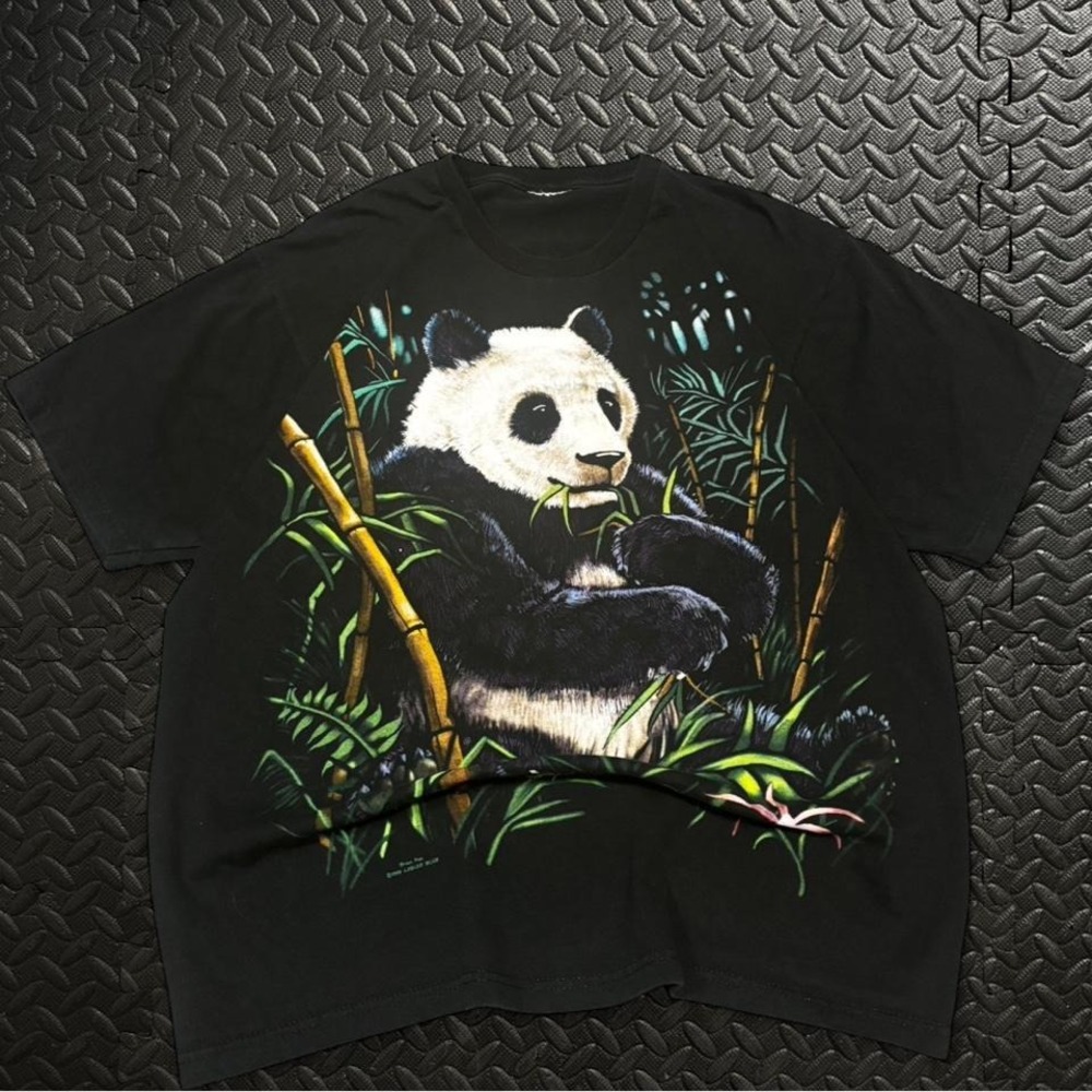 Vintage 1999 Liquid Blue Brian Fox Black panda graphic tee